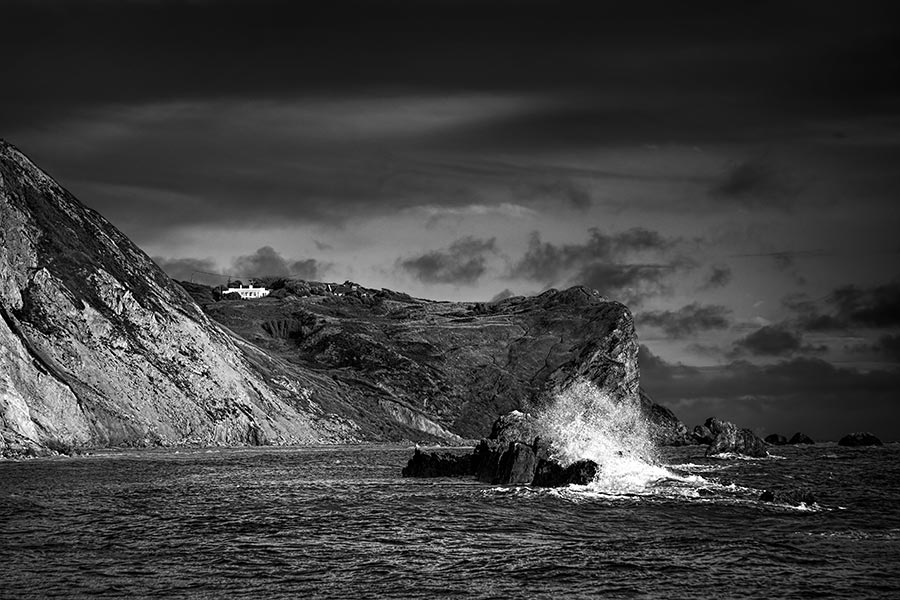 Man O'War Rocks in Man O'War Bay on the Dorset coast.