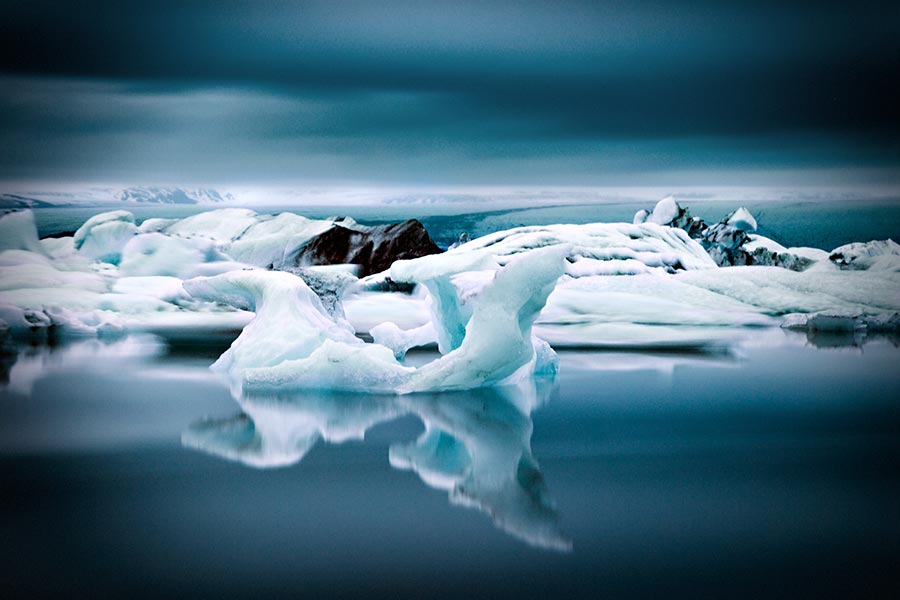 iceberg at jokulsarlon glacier lagoon in Iceland