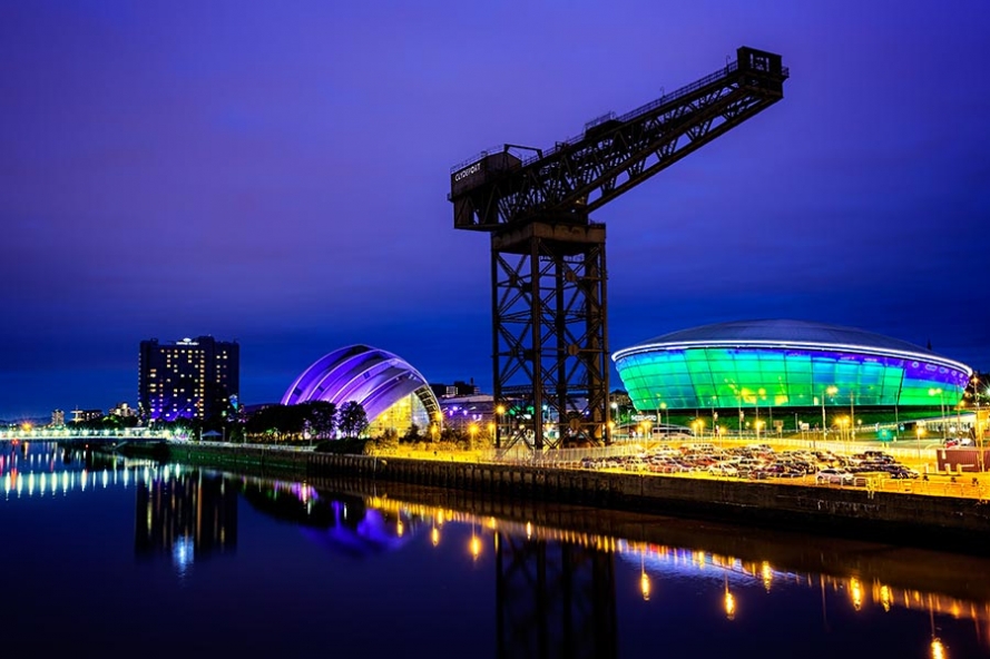 Glasgow at night