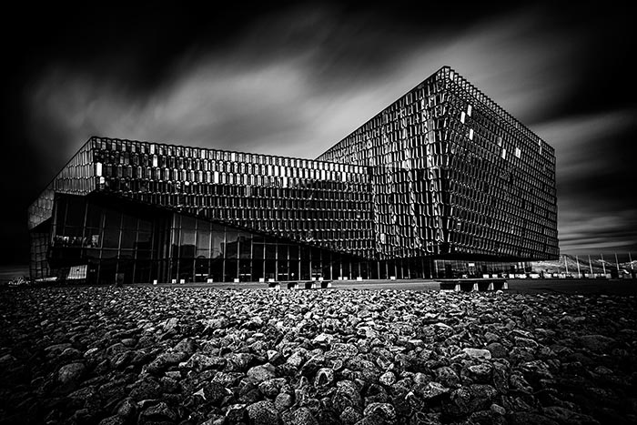 harpa concert hall and conference centre in reykjavik iceland